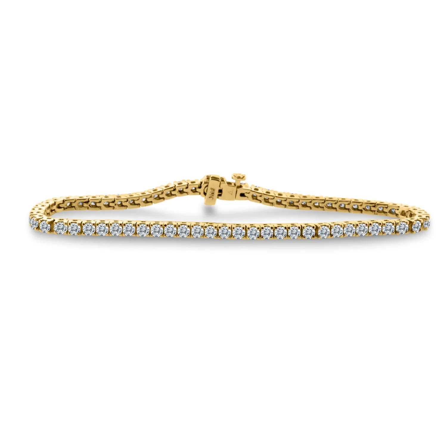 5.00ctw Natural Diamond Tennis Bracelet in 14k Yellow Gold (J-K, I1-I2)