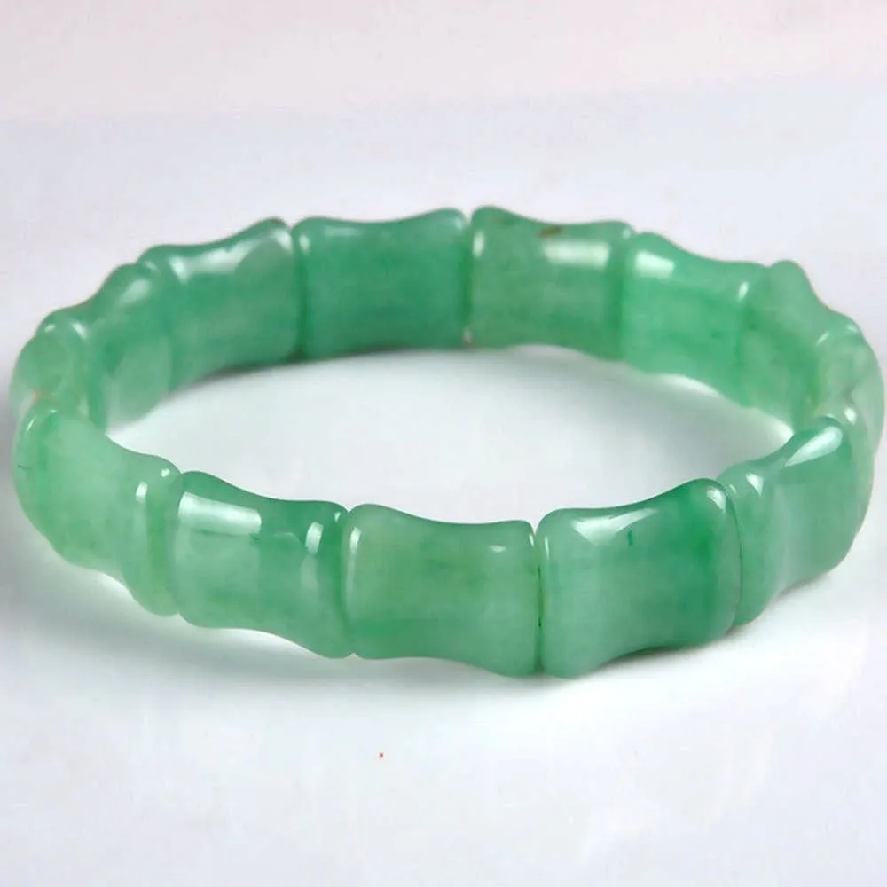 56-62 mm Certified Natural Jadeite Emerald A Jade HandCarved Bracelet