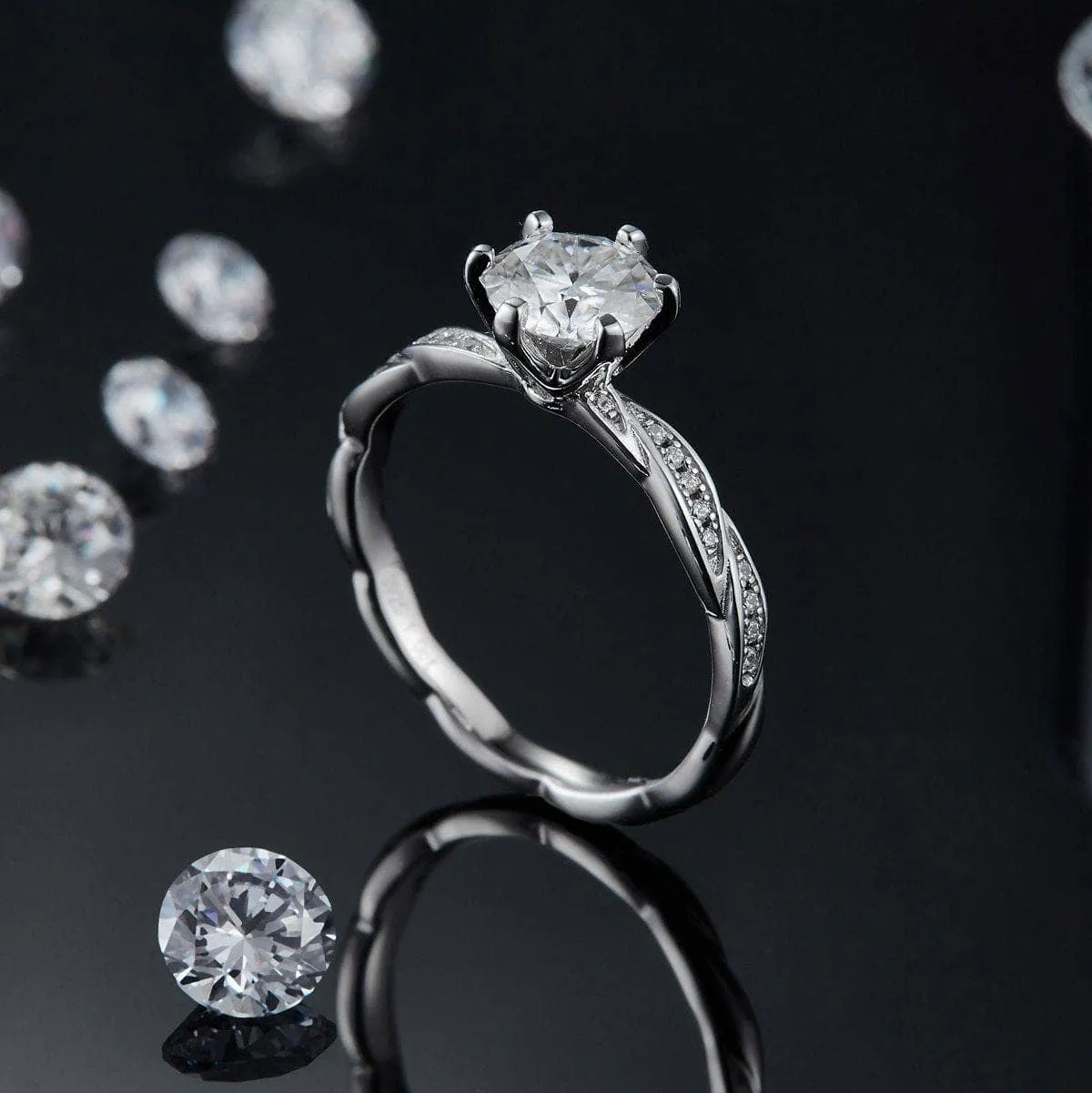 6.5mm 1.0Ct Diamond Wedding Ring