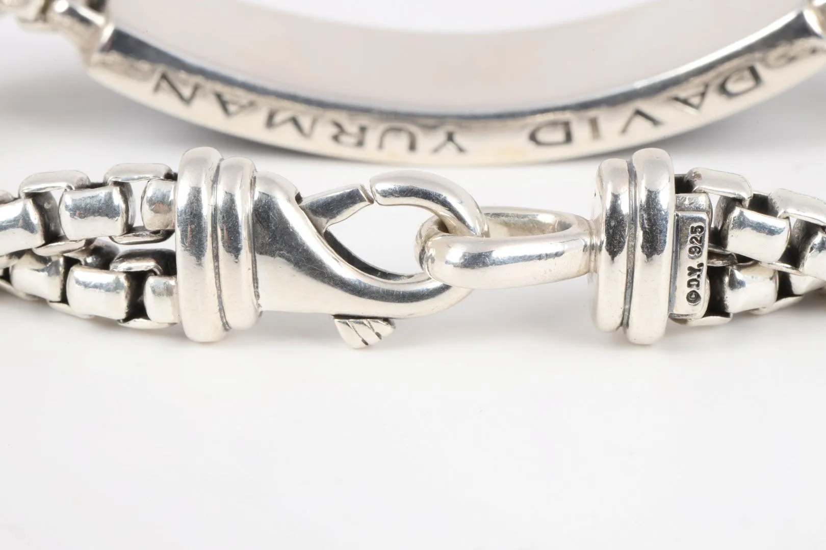 8.25" David Yurman 925 Silver Pietersite Stone Bar Station Bracelet (56.55g.)