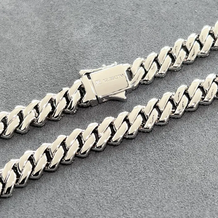 8MM VVS Moissanite Straight Edge Cuban Bracelet