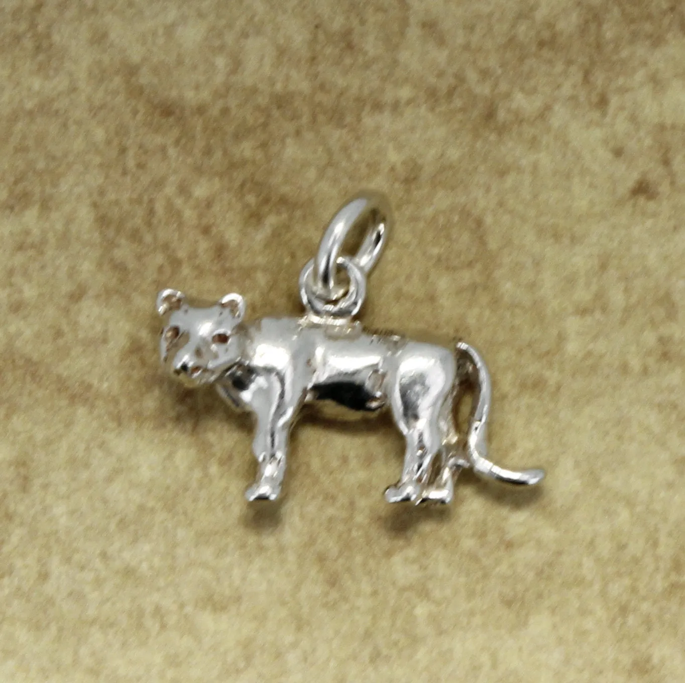 925 Sterling Silver Mountain Lion Charm