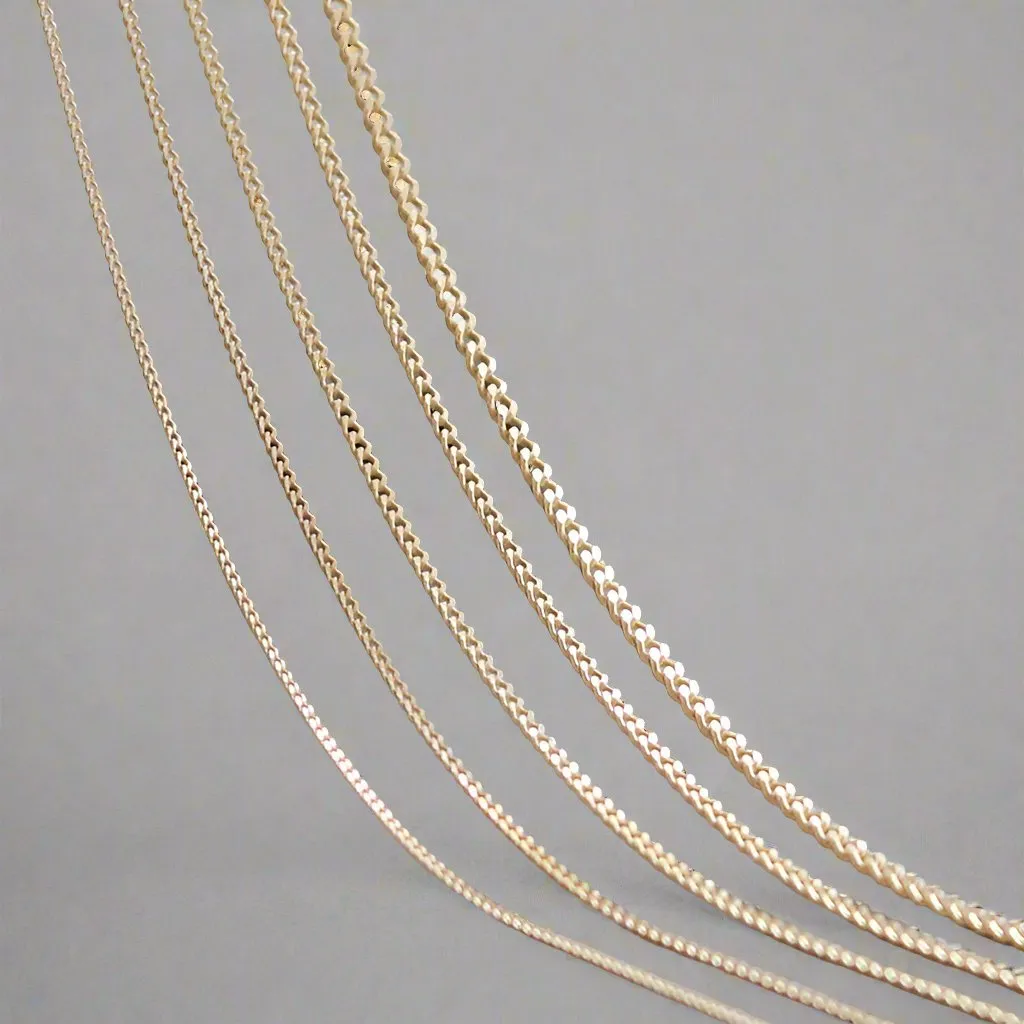 9k Yellow Gold Cuban Chain Necklace