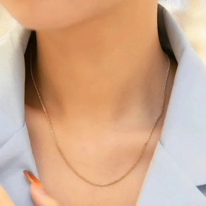 9k Yellow Gold Cuban Chain Necklace