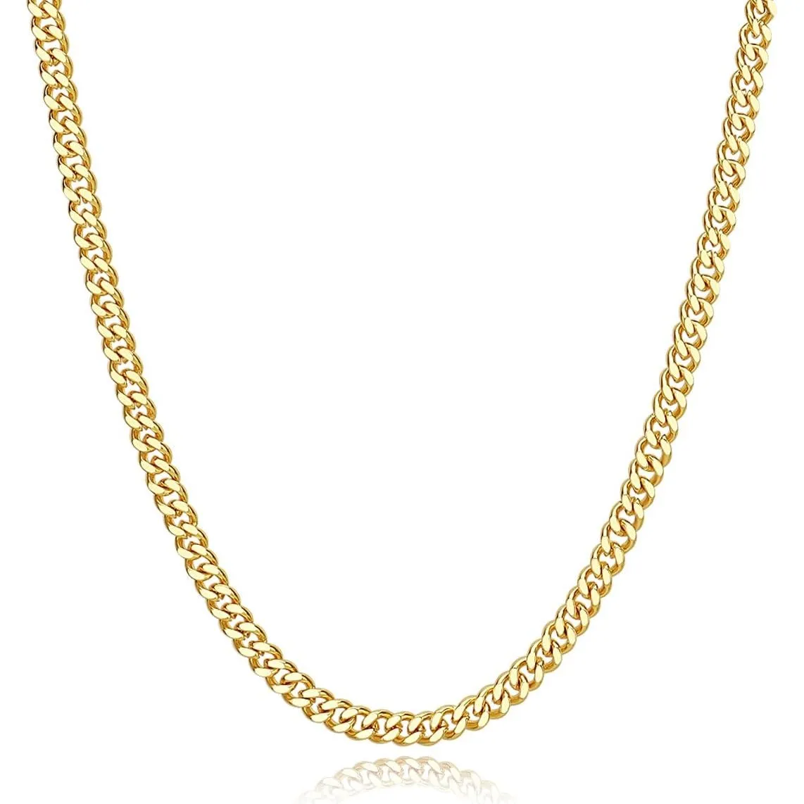 9k Yellow Gold Cuban Chain Necklace