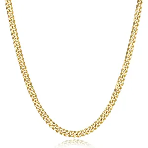 9k Yellow Gold Cuban Chain Necklace