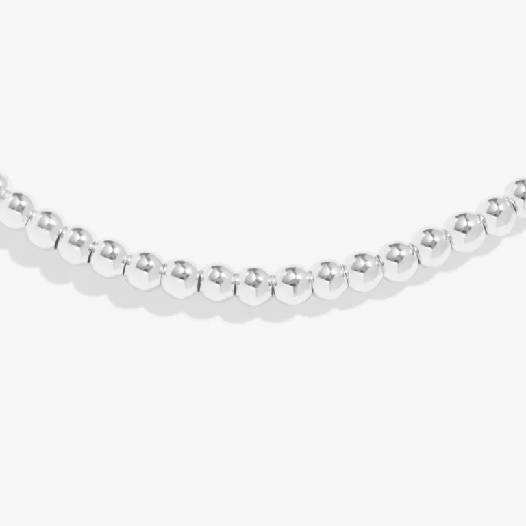 A Little 2.5mm Bead Stacking Bracelet In Silver Plating