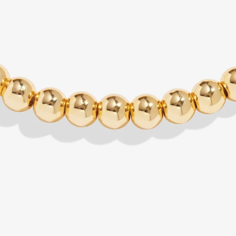 A Little 4mm Bead Stacking Bracelet In Gold-Tone Plating