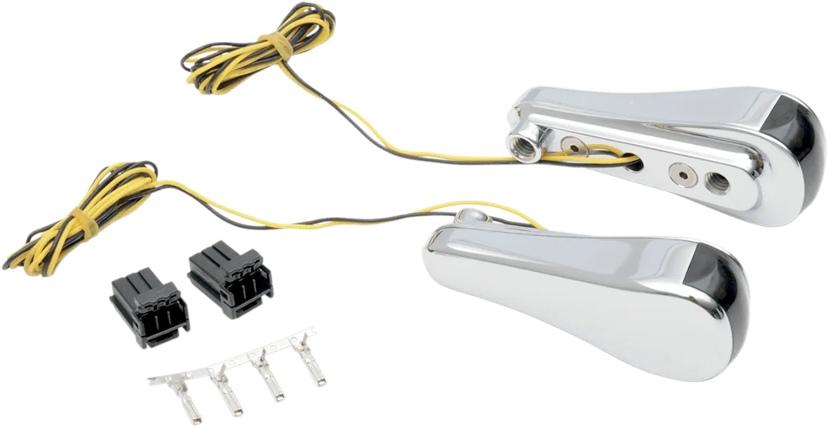 Alloy Art RGFS1-1 LED Front Signal Lights with Clear lens/Amber LEDs - Chrome (smooth)