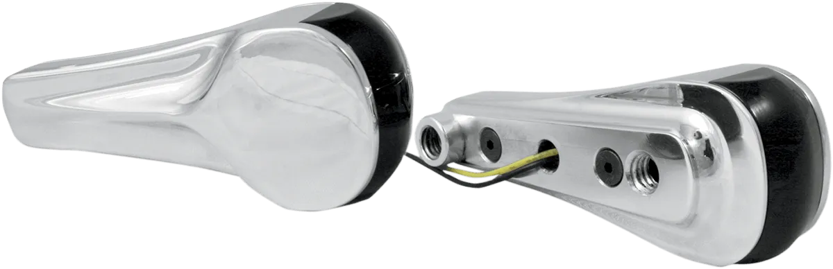 Alloy Art RGFS1-1 LED Front Signal Lights with Clear lens/Amber LEDs - Chrome (smooth)