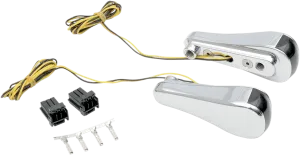 Alloy Art RGFS1-1 LED Front Signal Lights with Clear lens/Amber LEDs - Chrome (smooth)