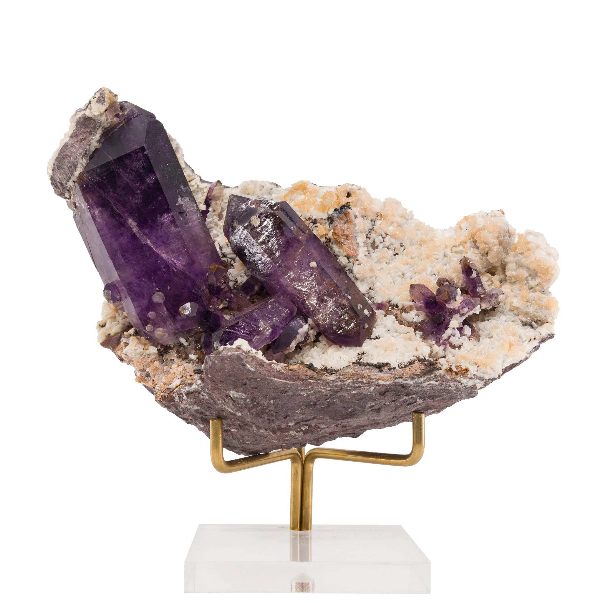 Amethyst 7.9 Inch 2.13kg Natural Crystal on Matrix - Brandberg, Namibia