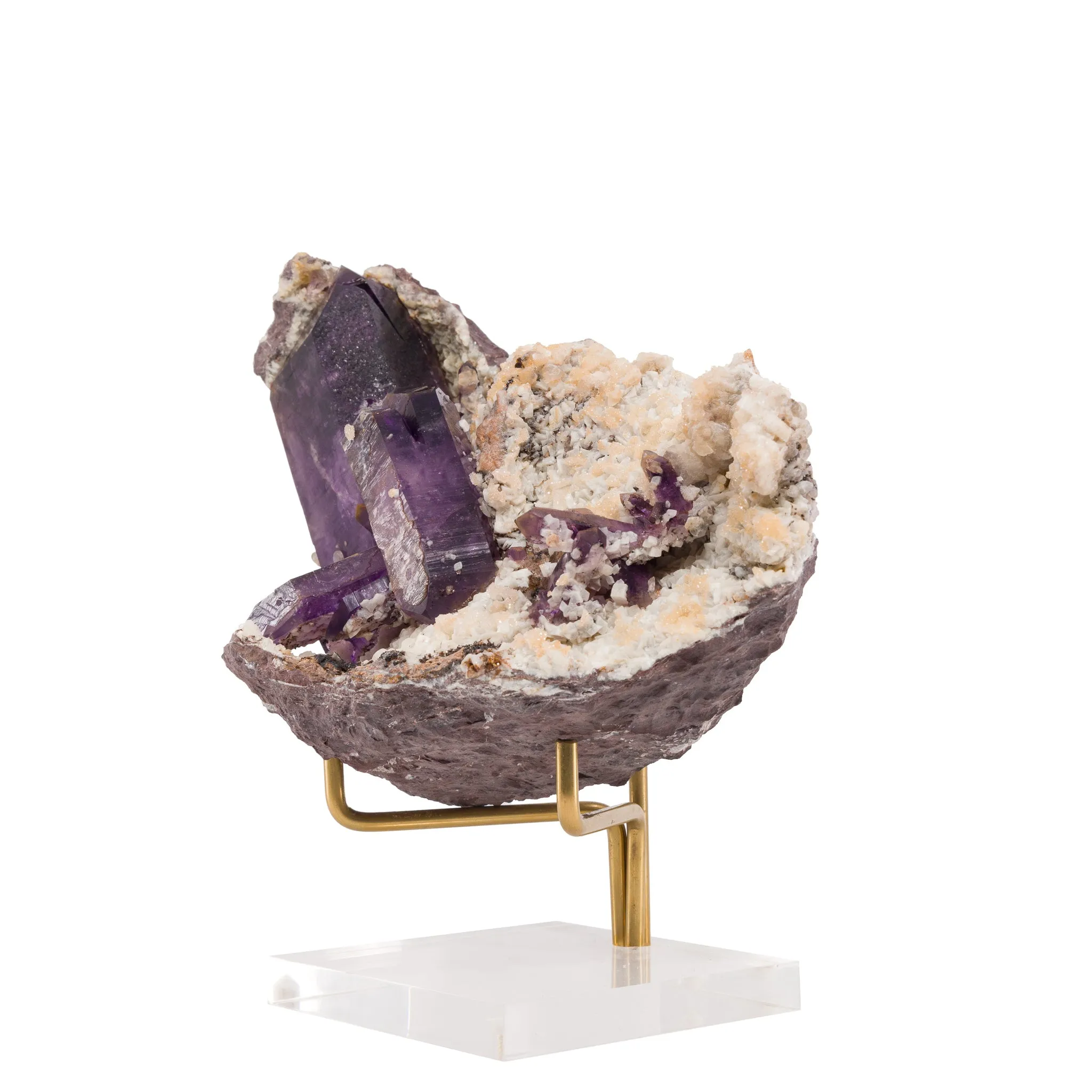 Amethyst 7.9 Inch 2.13kg Natural Crystal on Matrix - Brandberg, Namibia