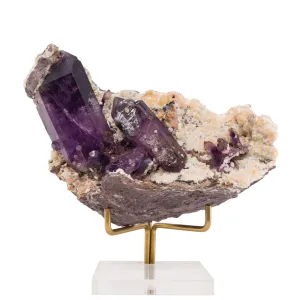 Amethyst 7.9 Inch 2.13kg Natural Crystal on Matrix - Brandberg, Namibia