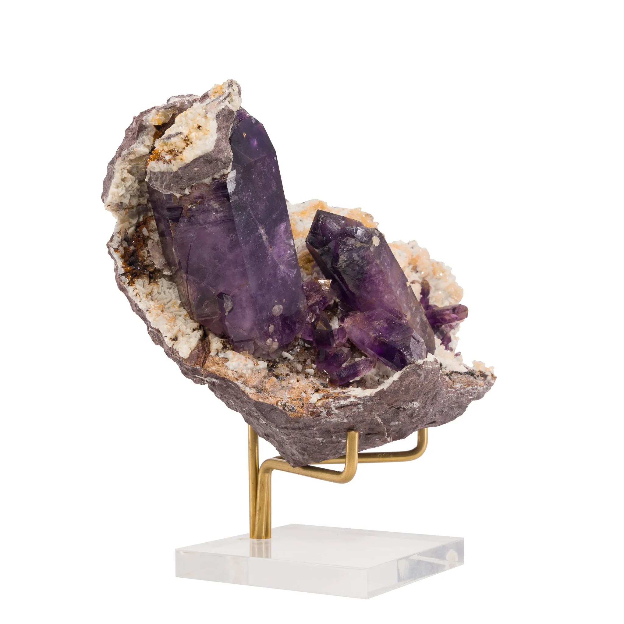 Amethyst 7.9 Inch 2.13kg Natural Crystal on Matrix - Brandberg, Namibia