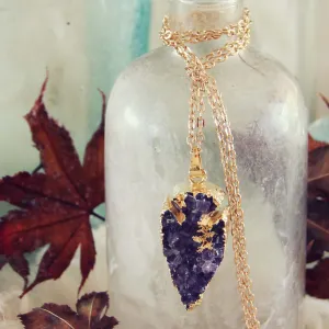 Amethyst Arrow Necklace