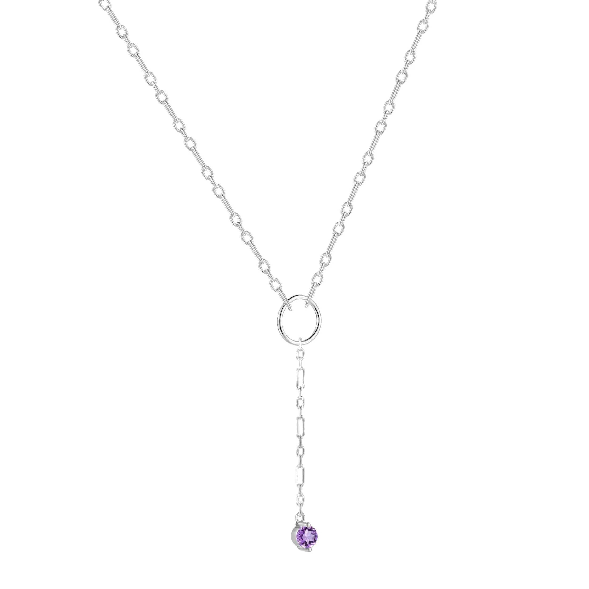 Amethyst Drop Necklace