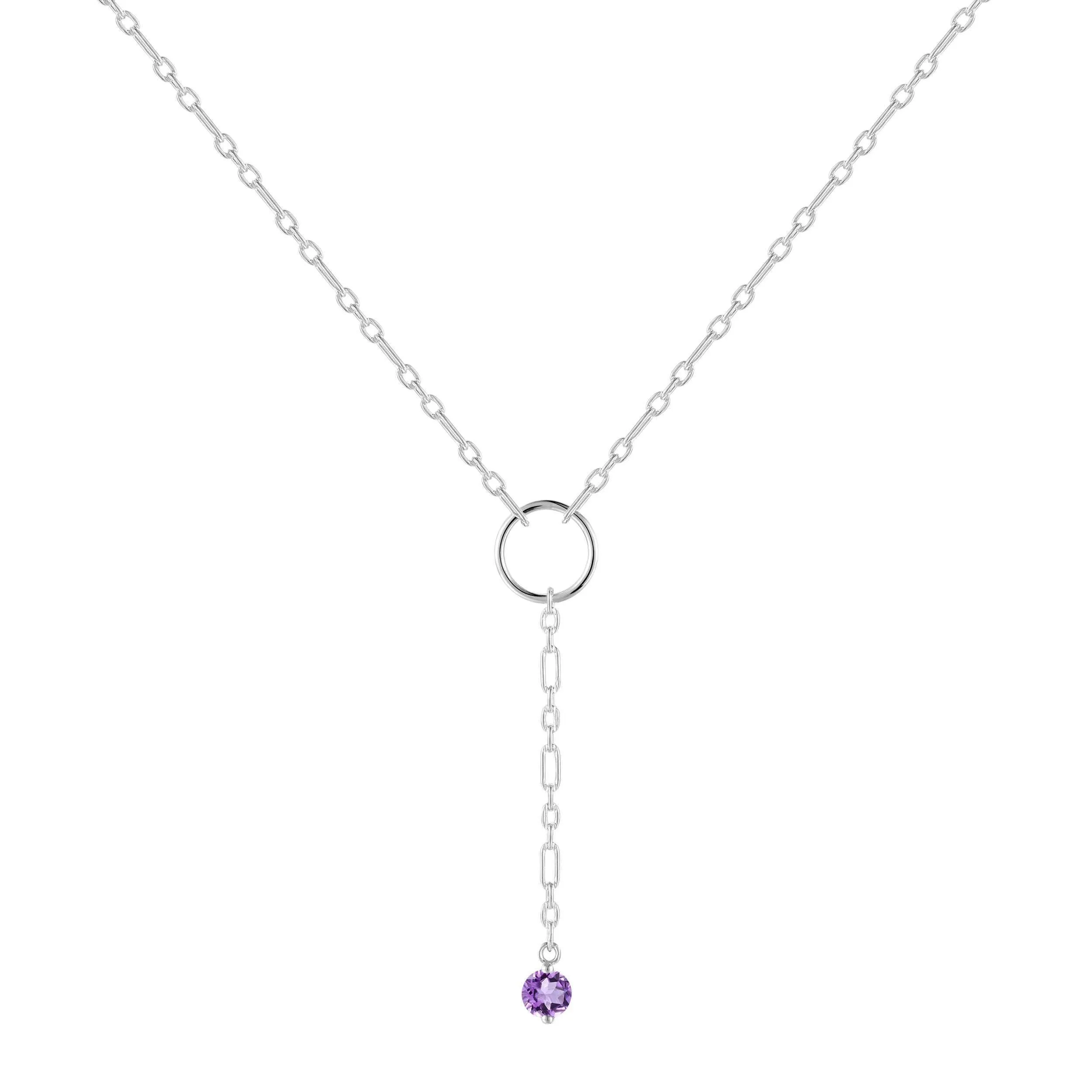 Amethyst Drop Necklace