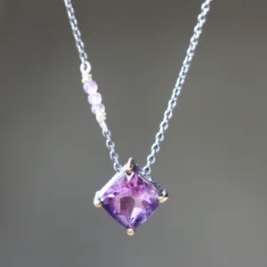 Amethyst pendant, Amethyst necklace, Silver necklace, Gemstone necklace, boho jewellery, boho necklace, birthstone jewellery