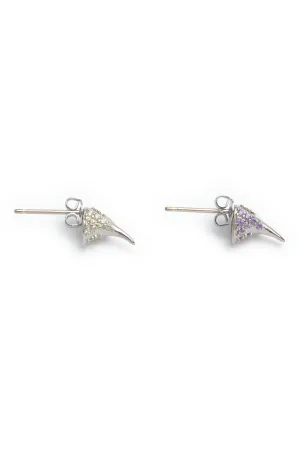 AMETHYST SOFT YELLOW RHINESTONE HORN STUDS
