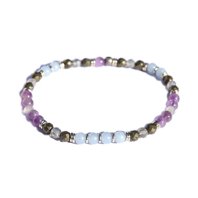 Angelite and Amethyst Delicate Bracelet *Final Sale*