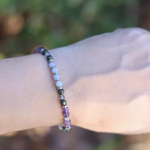 Angelite and Amethyst Delicate Bracelet *Final Sale*