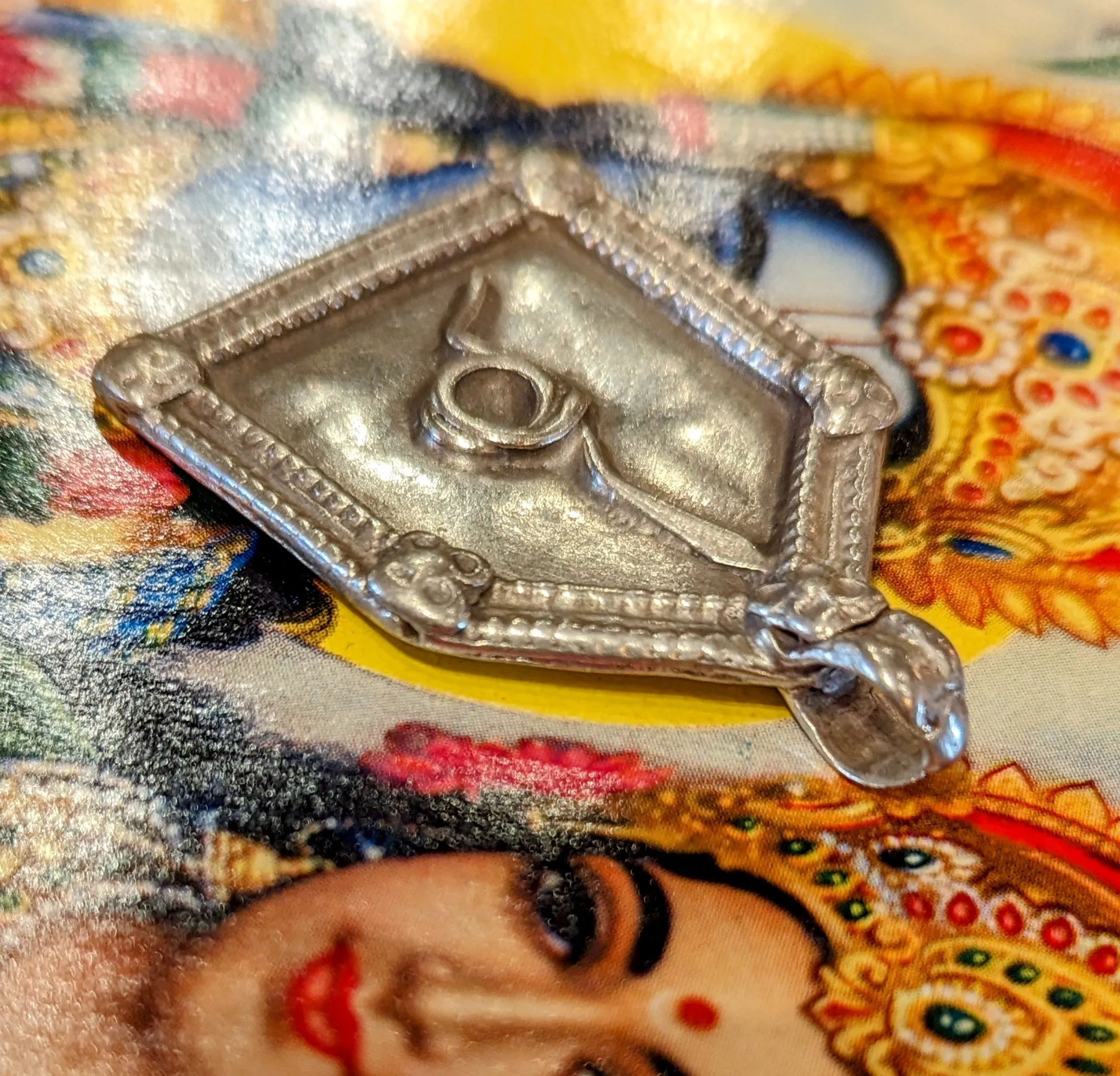 Antique silver serpent pendants