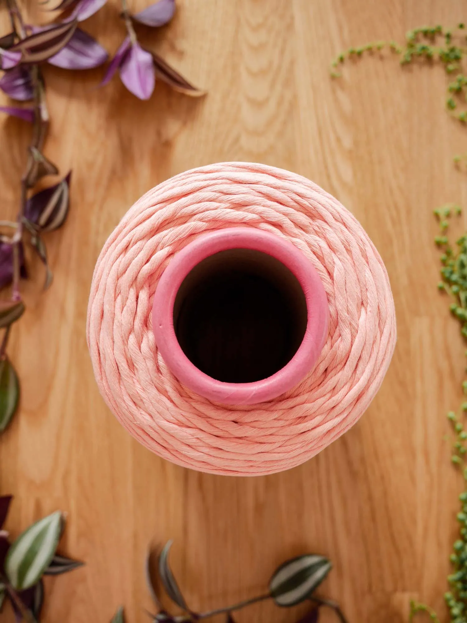 Apricot peach cotton string, 1 kg