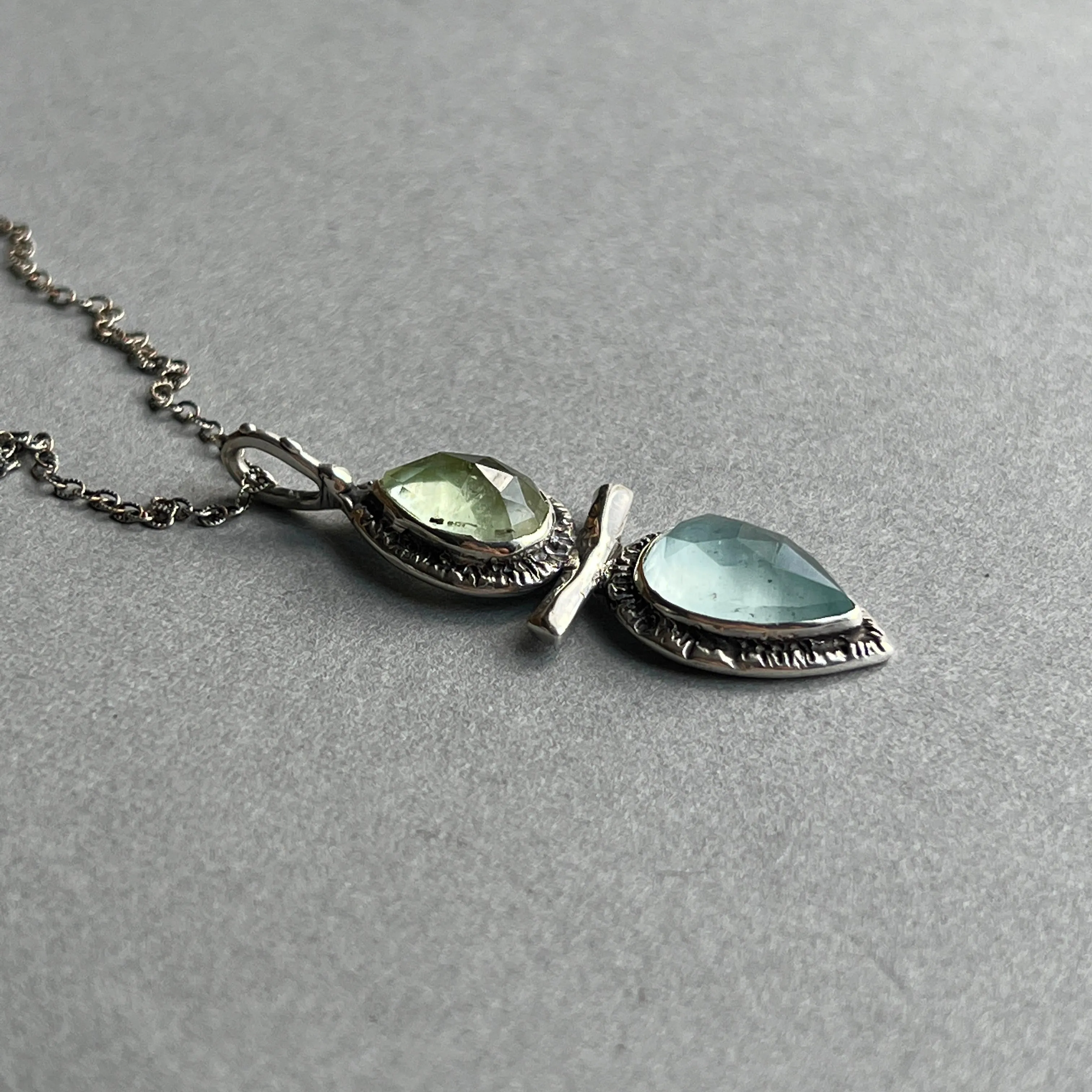 Aquamarine Silver Pendant