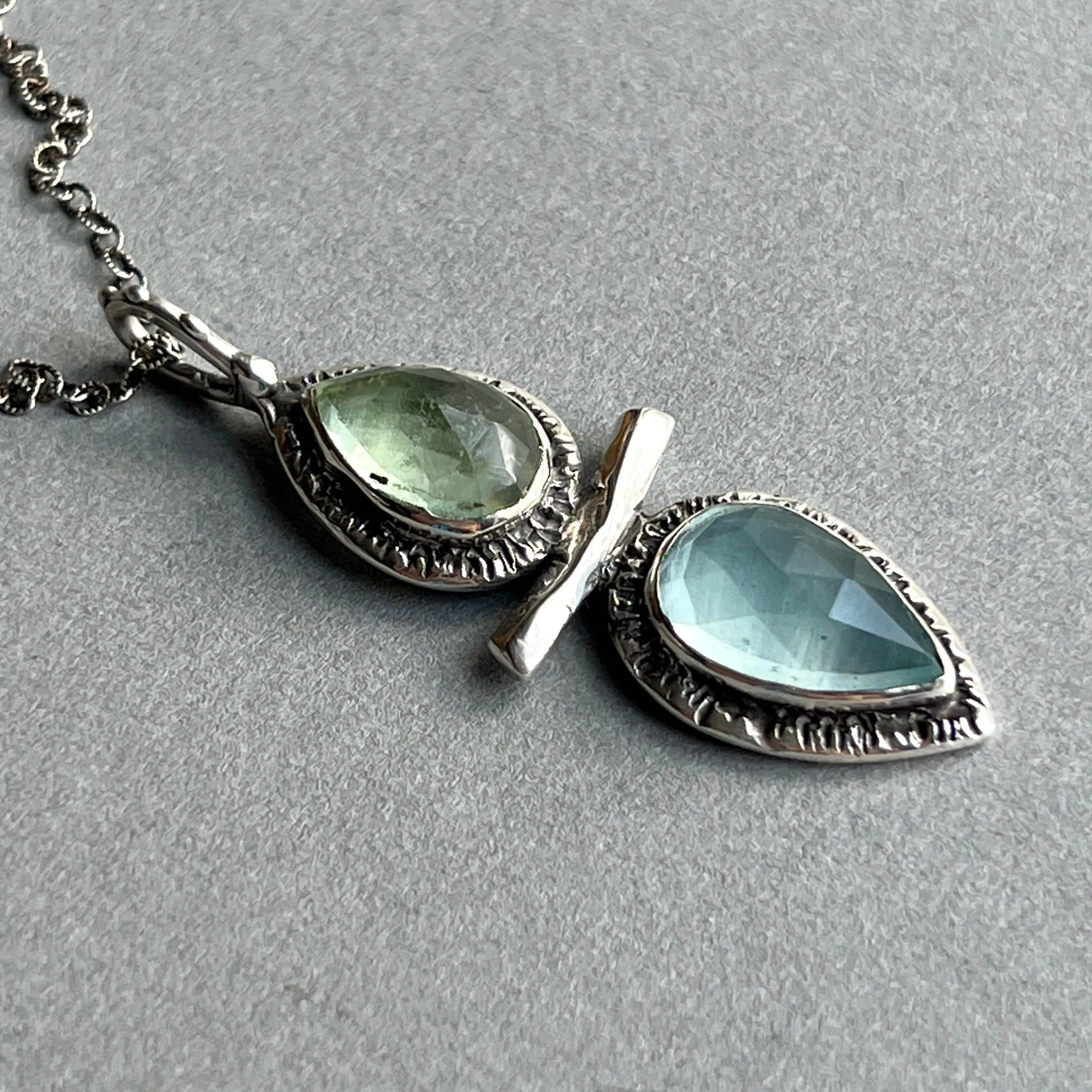 Aquamarine Silver Pendant