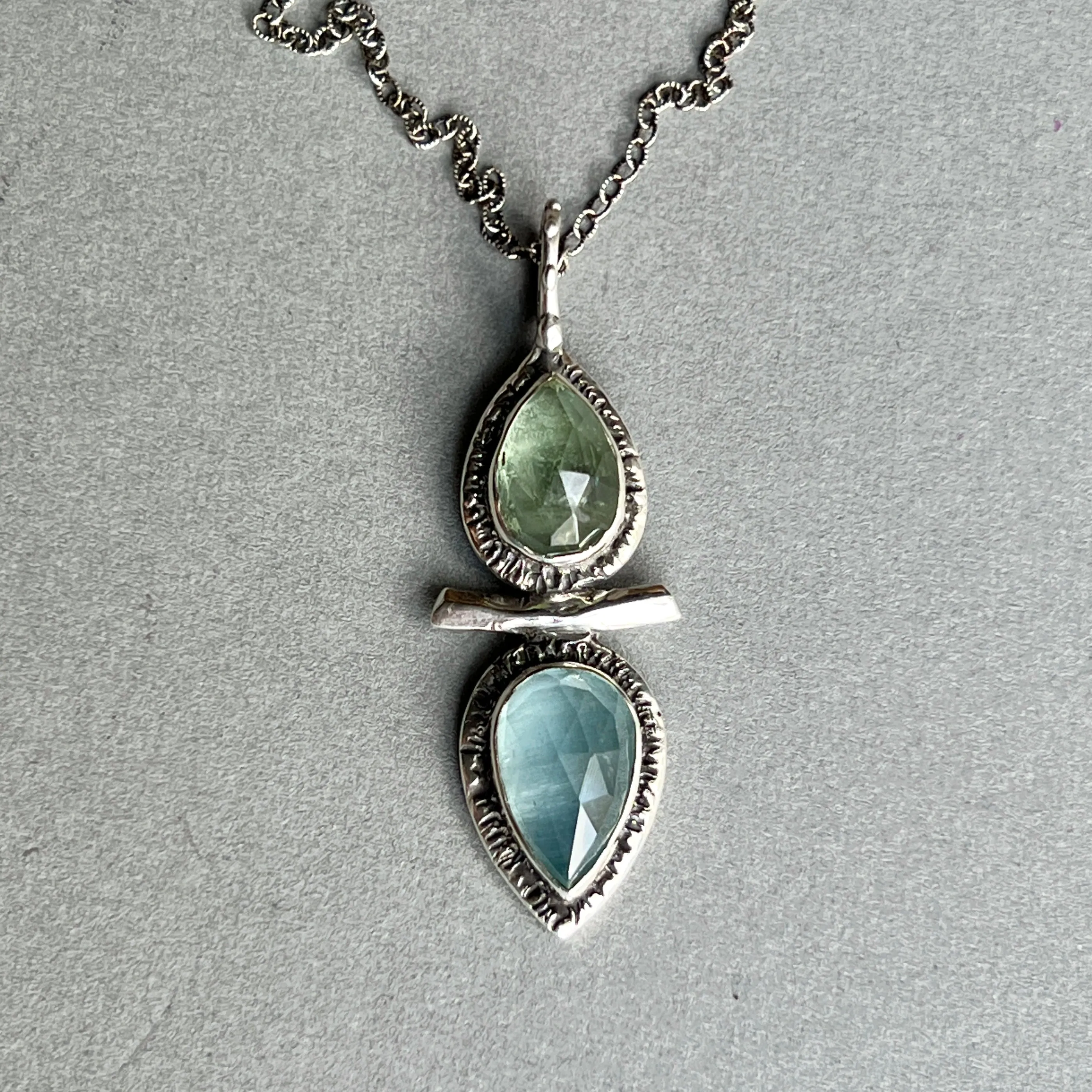 Aquamarine Silver Pendant