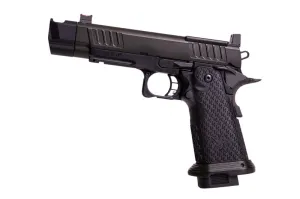 Army Armament Staccato P 2011 with Compensator Gas Airsoft Pistol - Black (R611-2) (T8 Upgrade)