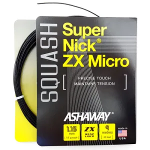 Ashaway Supernick ZX Micro 18 Squash String Set - Black