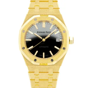 Audemars Piguet Frosted Yellow Gold Carolina Bucci Royal Oak Ref. 15454