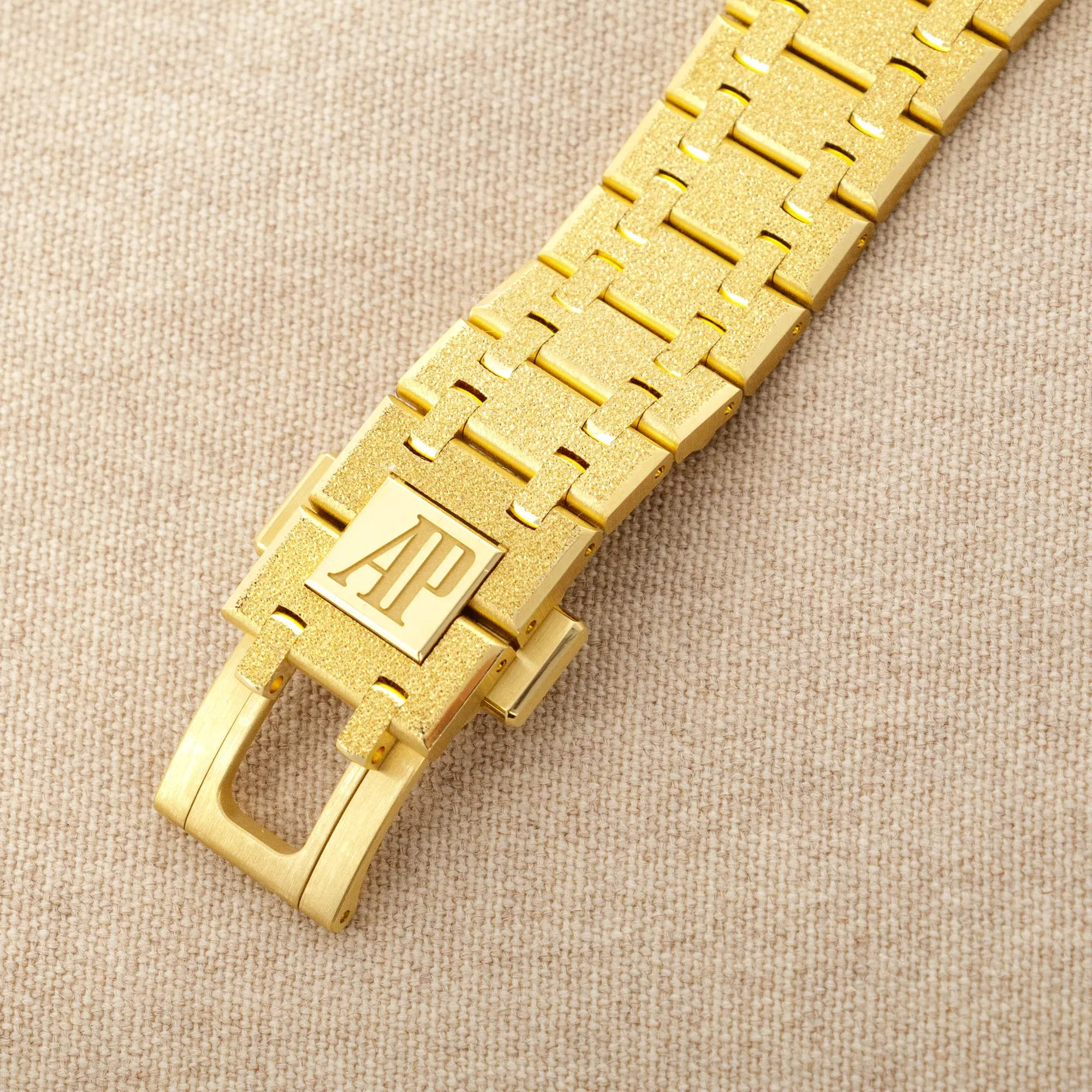 Audemars Piguet Frosted Yellow Gold Carolina Bucci Royal Oak Ref. 15454
