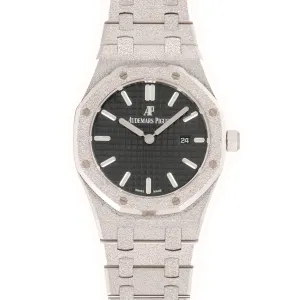 Audemars Piguet White Gold Frosted Royal Oak Watch