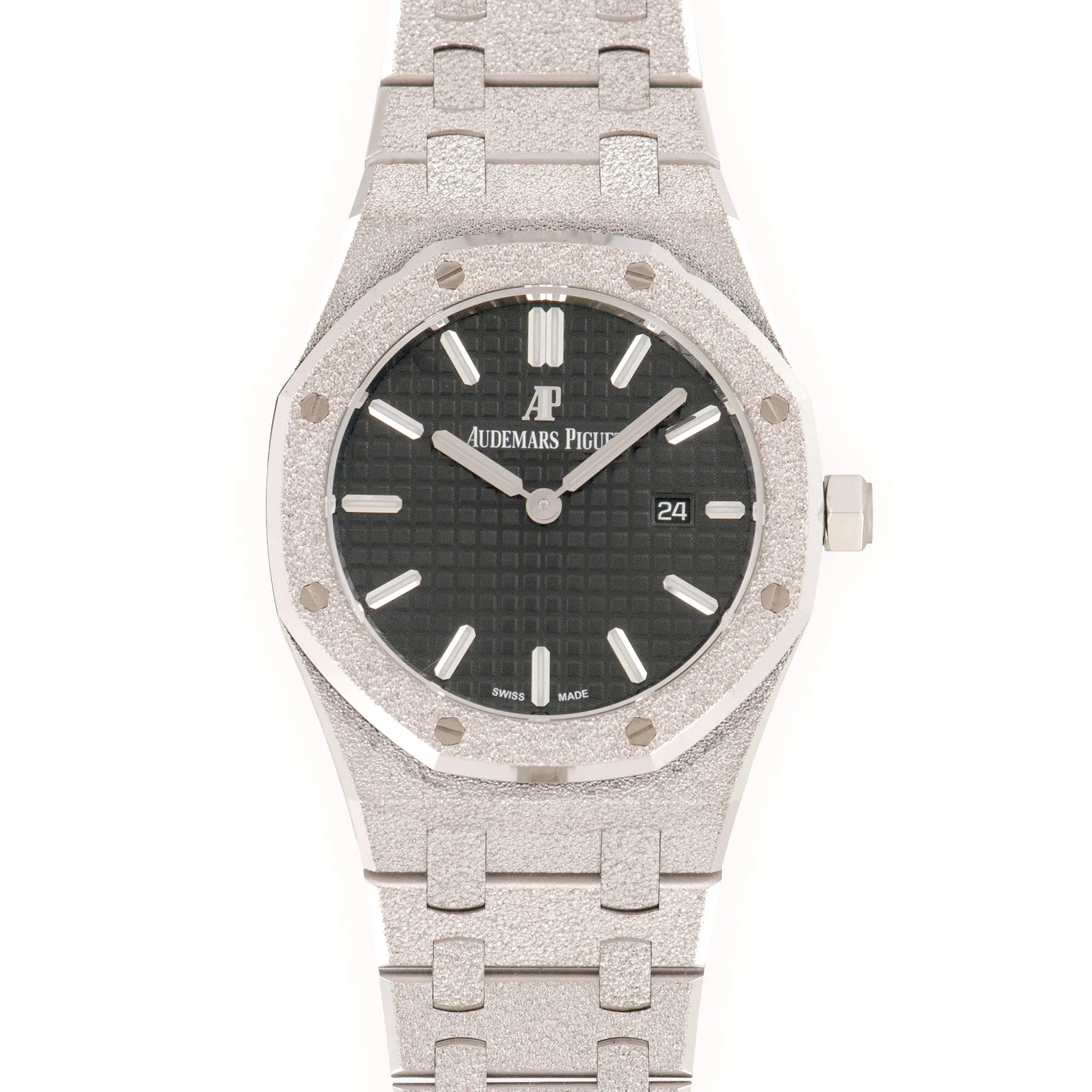 Audemars Piguet White Gold Frosted Royal Oak Watch