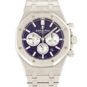 Audemars Piguet White Gold Royal Oak Chronograph Frosted Watch Ref. 26331