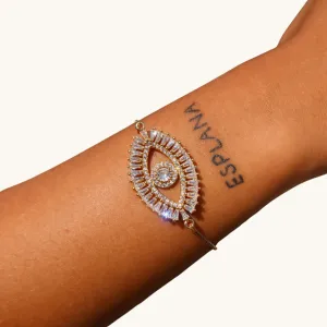 Baguette Diamond Eye Bracelet