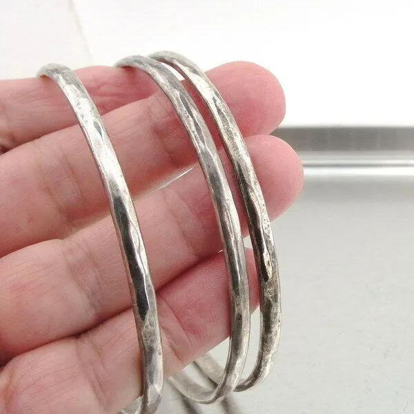 Bangle Bracelet 925 Sterling Silver hammered Handmade Gift Hadar Designers  () 3