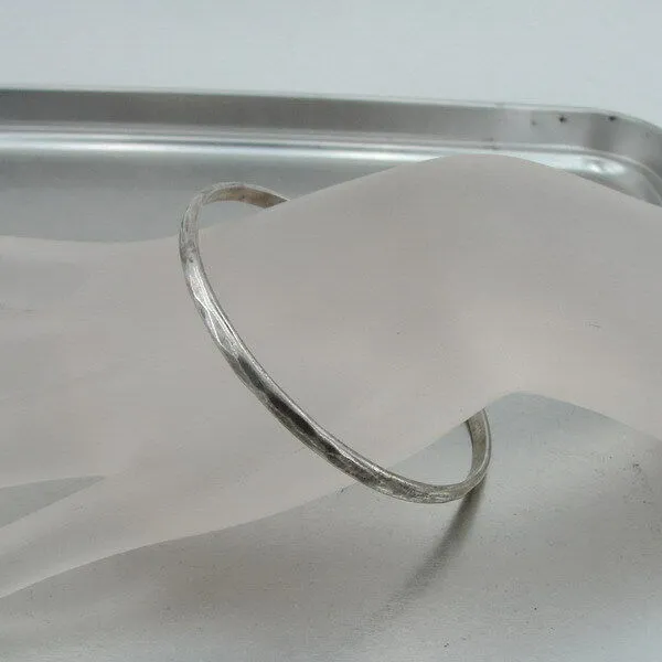 Bangle Bracelet 925 Sterling Silver hammered Handmade Gift Hadar Designers  () 3