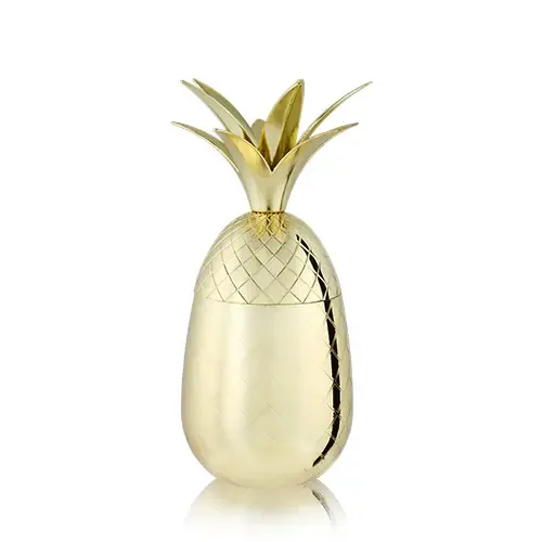 Belmont: 16 oz. Gold Pineapple Tumbler