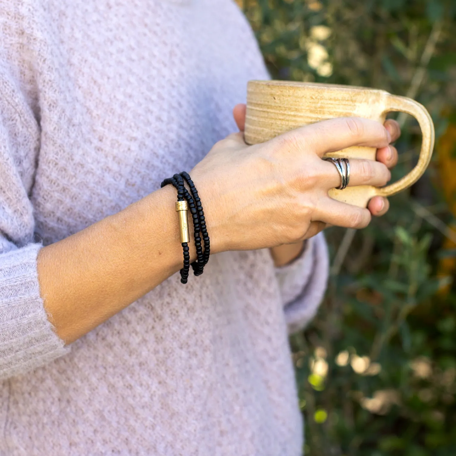 Black Seed Wrap Bracelet / Wish Necklace
