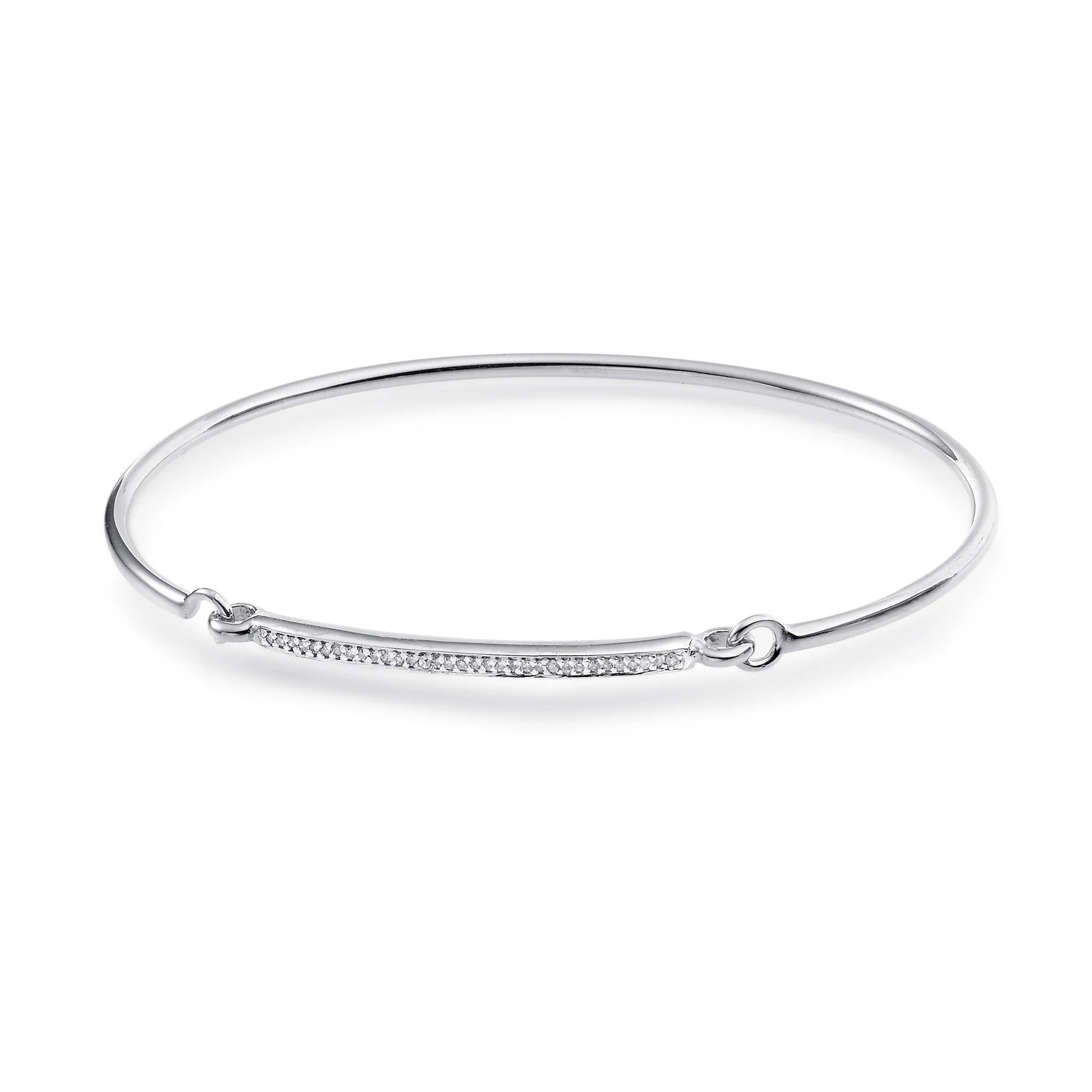 Bling! Diamond Bar Bangle Bracelet
