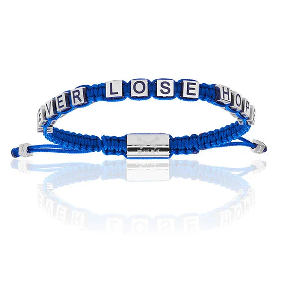 Blue Bracelets with White Gold Gift Idea for Him