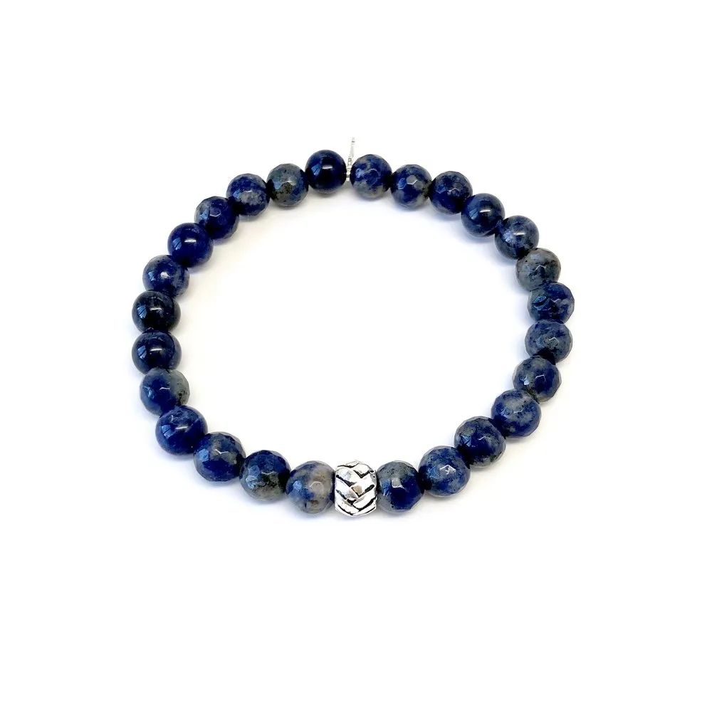 Blue Denim Lapis Mens Bracelet