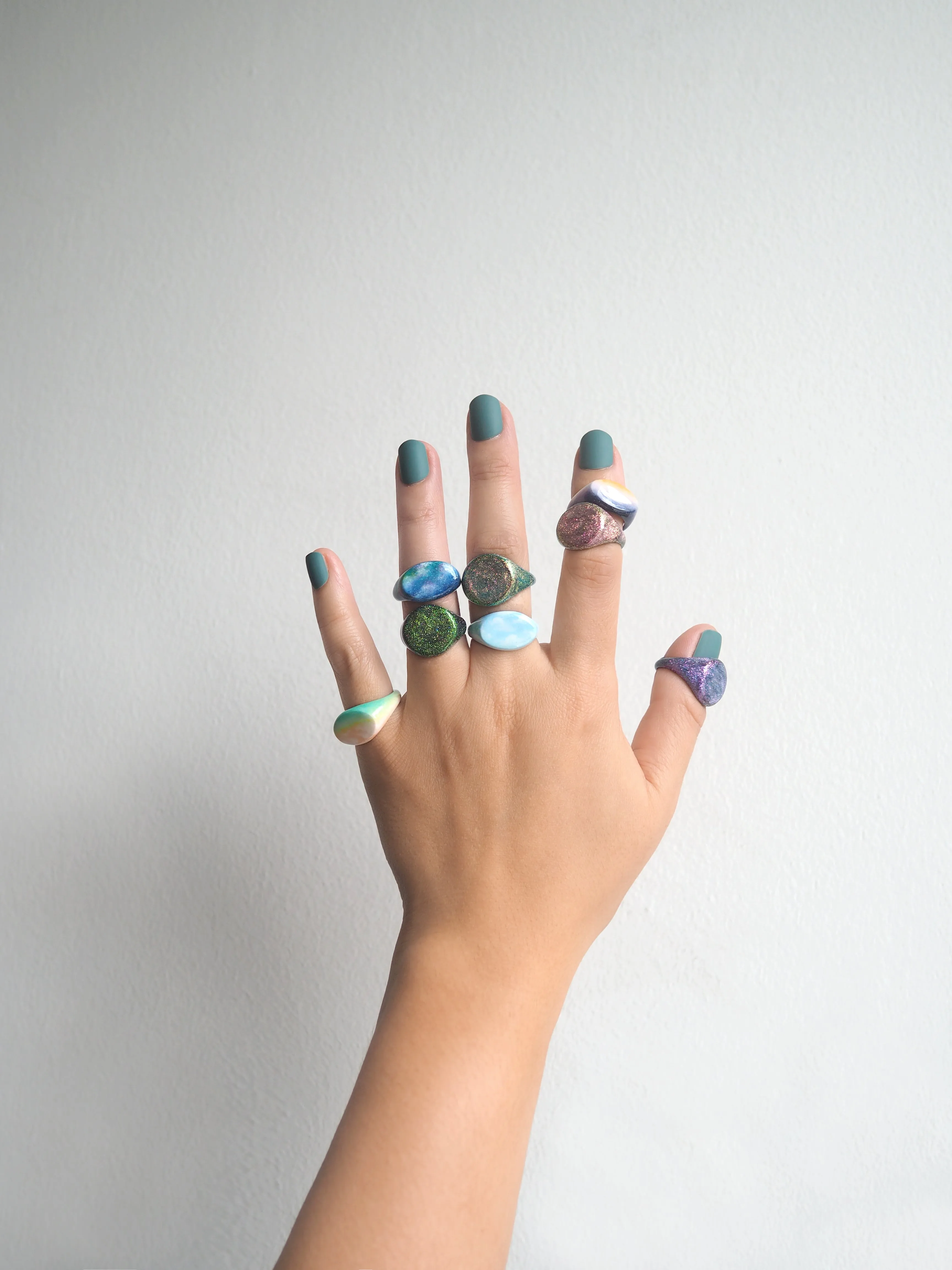 Blue Sky Gold Signet Ring | Sky