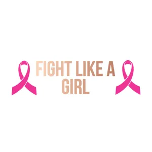 Breast Cancer - Fight Like A Girl Pink Ribbon Bracelet (Rose gold)