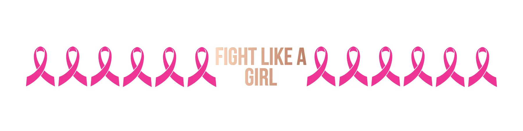 Breast Cancer - Fight Like A Girl Pink Ribbon Bracelet (Rose gold)
