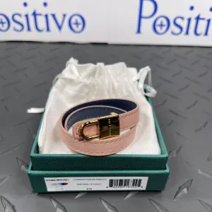 Buscemi Double Bracelet Pale Pink/Oceano Leather
